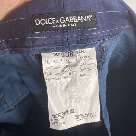 Dolce & Gabbana Cotton Pin Stripe Tuxedo Pants Black Size 2 Italian 38 - Picture 5 of 5